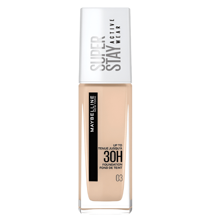 Maybelline Super Stay Active Wear Up to 30H Foundation - 03 True Ivory - Branded Beauty