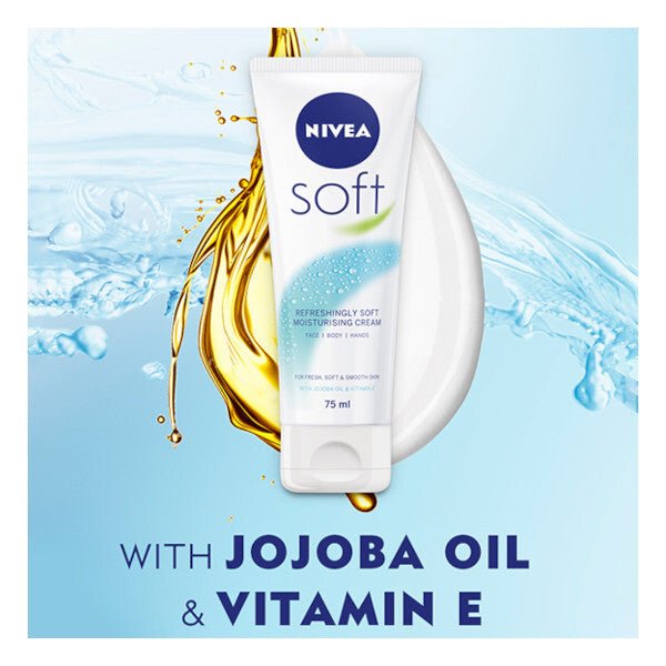 Nivea Soft Moisturising Cream - 75ml - Branded Beauty