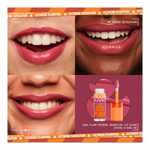 NYX Duck Plump High Pigment Lip Gloss - 09 Strike A Rose
