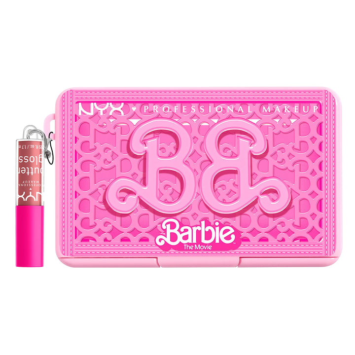 NYX Barbie The Movie Mini Color Palette & Lip Gloss - 01 It's A Barbie Party
