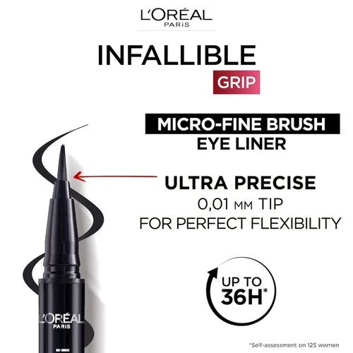 L'Oreal Infaillible Grip Micro - Fine Brush Eye Liner - 01 Obsidian Black
