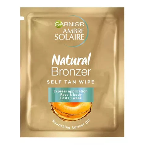 Branded Beauty Garnier Ambre Solaire Original Intense Natural Bronzer Self Tan Face Wipe 6ml