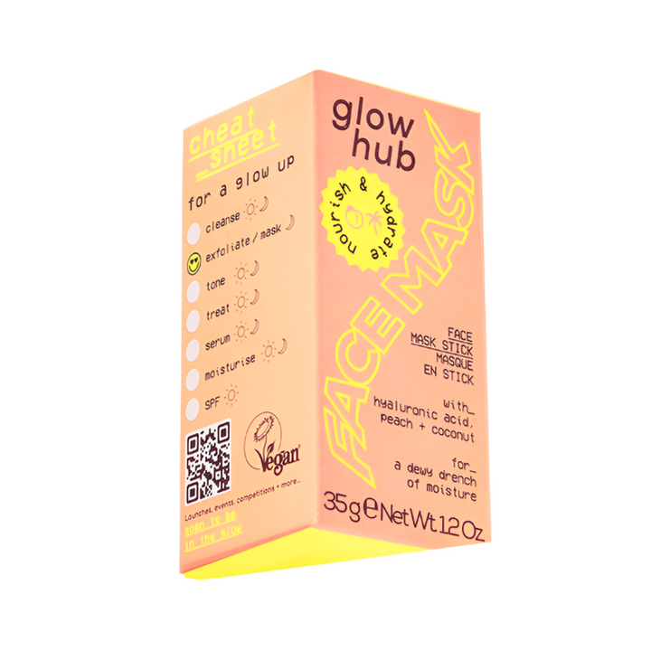 Glow Hub Glow Hub Face Mask Stick Nourish and Hydrate with Hyaluronic acid Peach and Coconut 35g