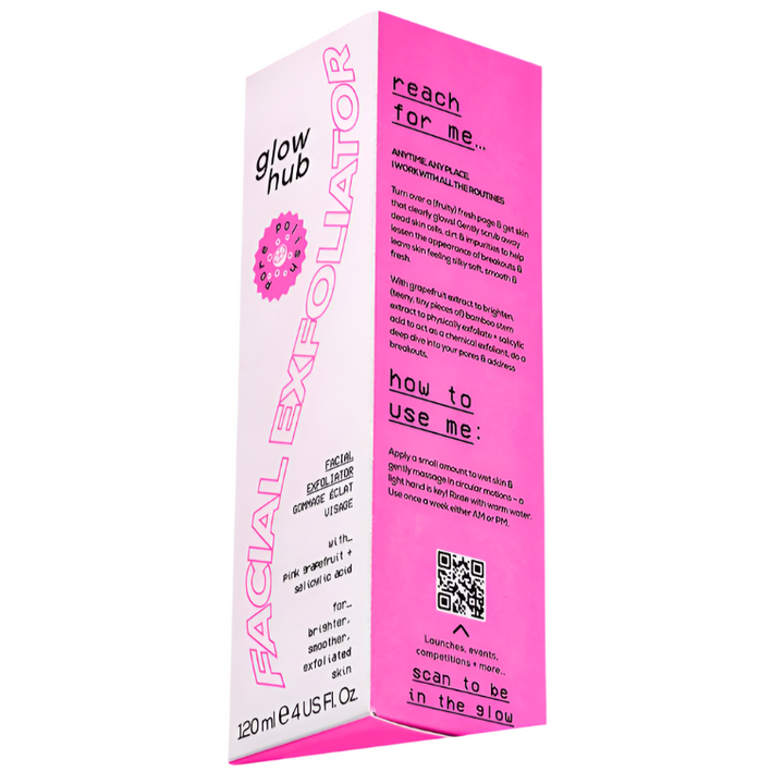 Branded Beauty Glow Hub Facial Exfoliator 
 Pore Polish with Pink Grapefruit and Salicylic acid - 120ml