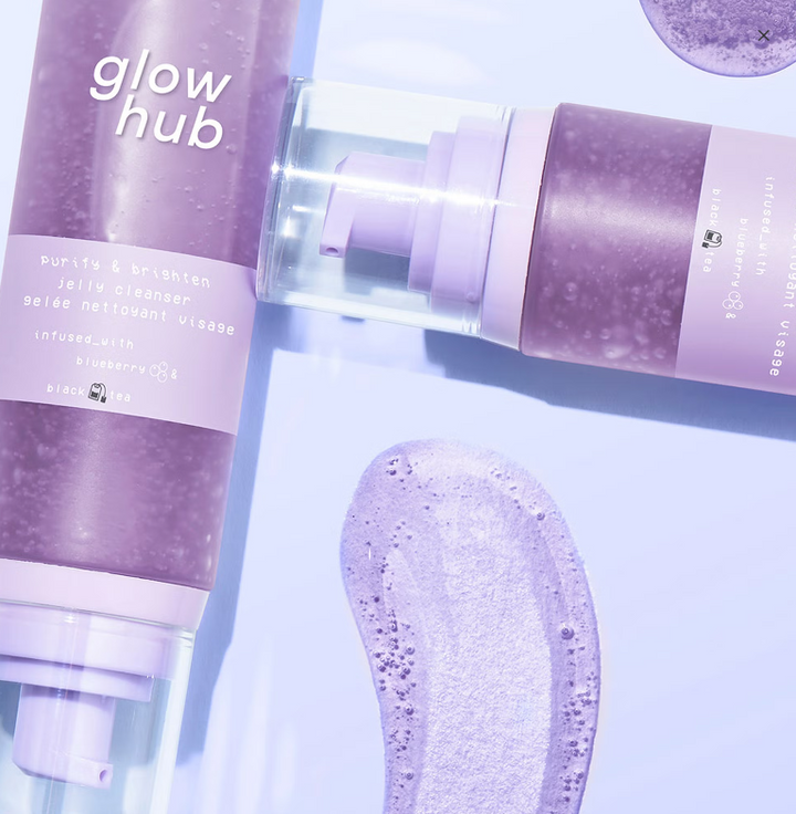 Branded Beauty Glow Hub Purifying and Brightening Jelly Cleanser with Blueberry and Black Tea 120ml