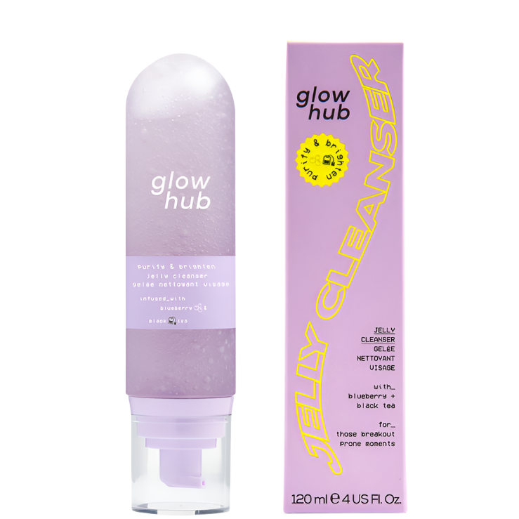 Glow Hub Glow Hub Purifying and Brightening Jelly Cleanser with Blueberry and Black Tea 120ml