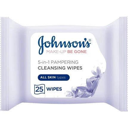 Branded Beauty Johnson's Make up Be Gone Face Wipes - Pampering  25 Pack