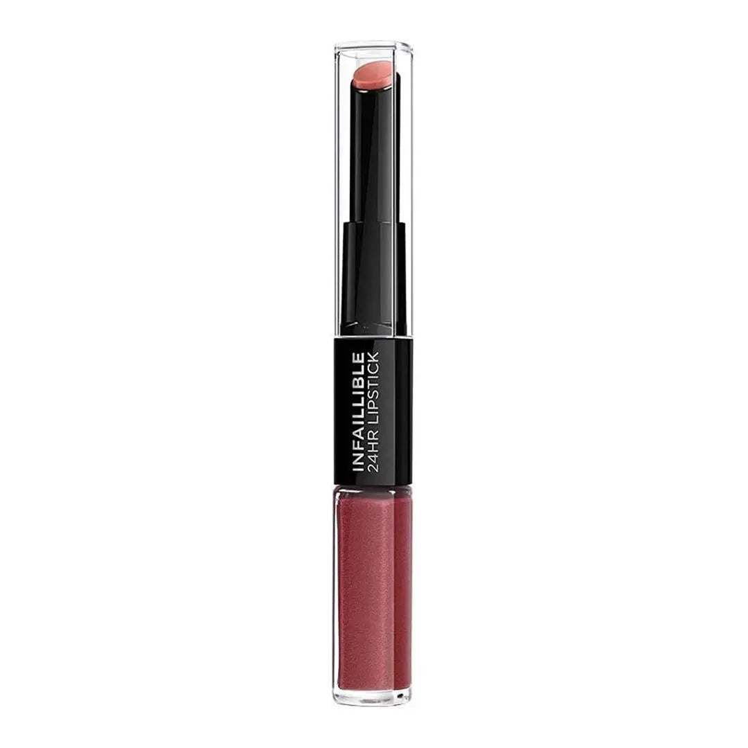 Branded Beauty L'Oreal Paris Infallible 24HR 2 Step Lipstick - 507 Relentless Rouge