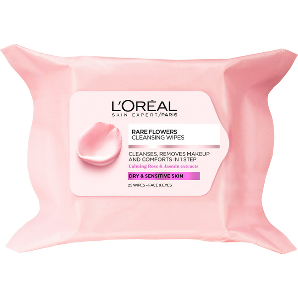 Branded Beauty L’Oreal Rare Flowers Skin Care Cleaning Wipes – 25 Pack