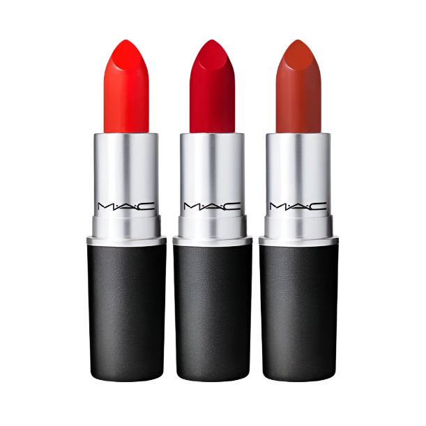 Branded Beauty MAC Dangerous Red Lipstick Trio Set 3pcs