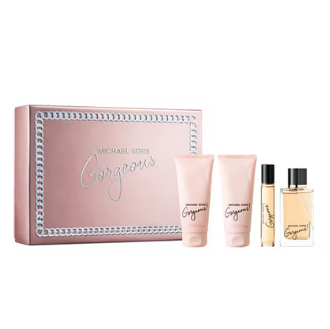 Branded Beauty MICHAEL KORS GORGEOUS SET: EDP SPRAY 100ML +  BL 100ML + SG 100ML + EDP 5ML