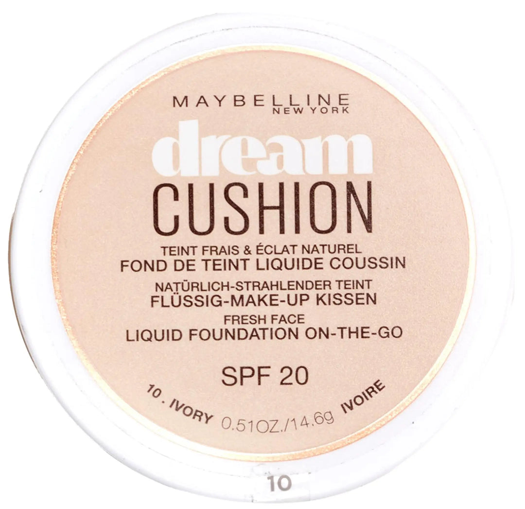 Branded Beauty Maybelline Dream Cushion Liquid Foundation - 10 Ivory