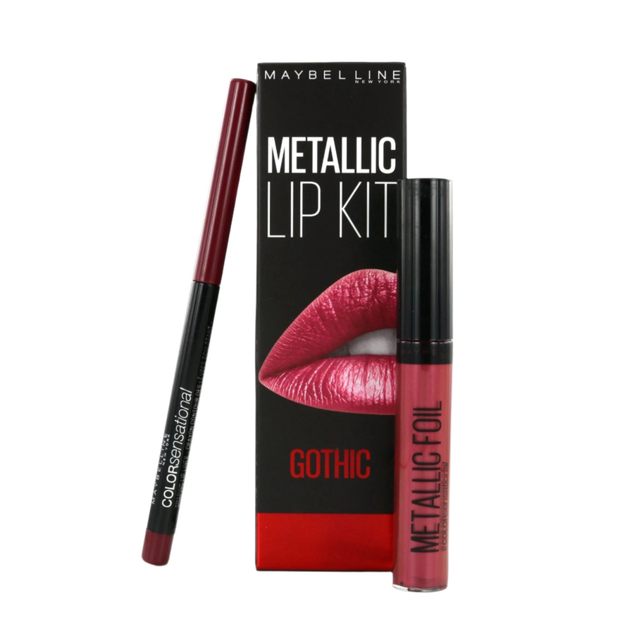 Branded Beauty Maybelline Metallic Lip Kit Gothic