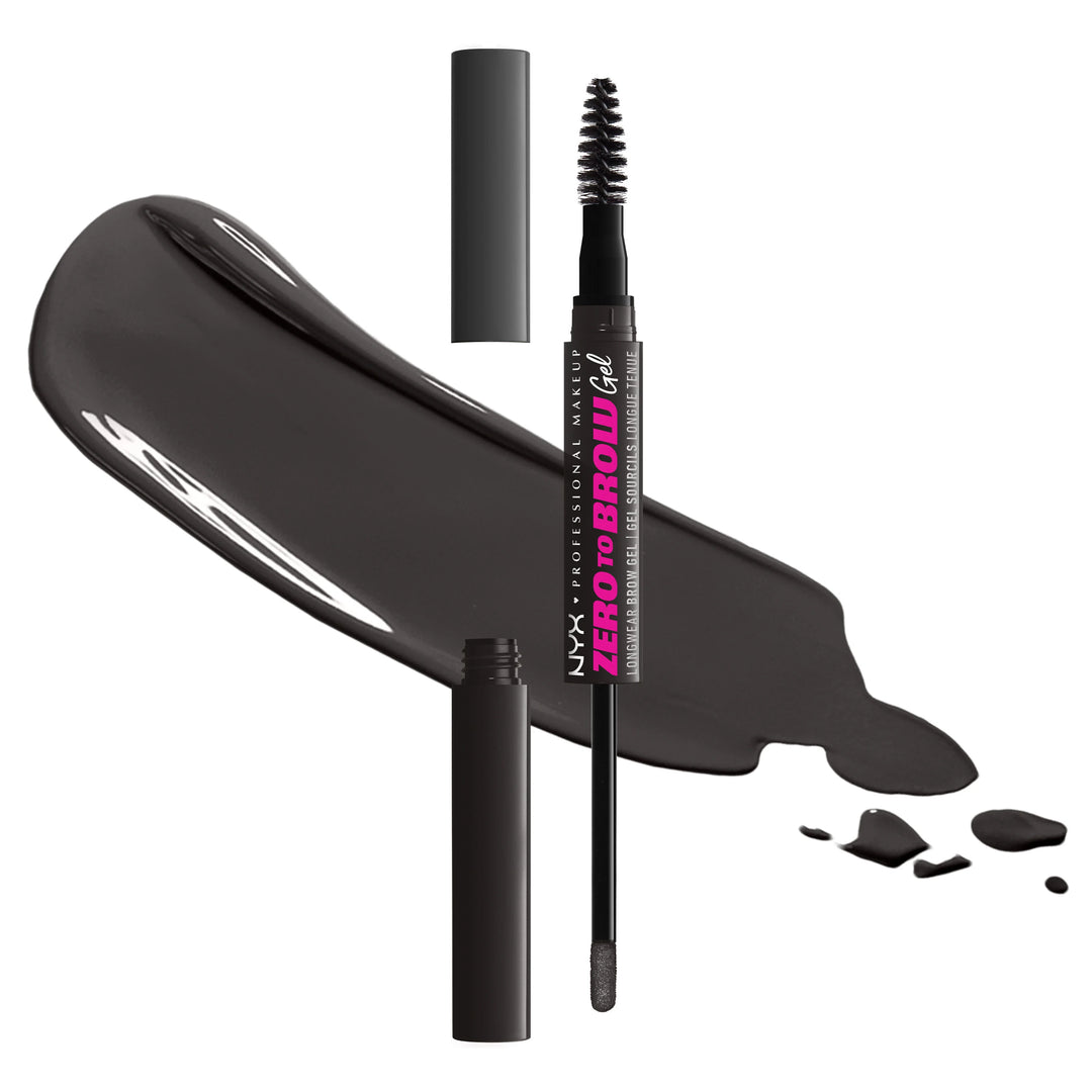 NYX Zero To Brow Longwear Waterproof  Eyebrow Gel  - 08 Black