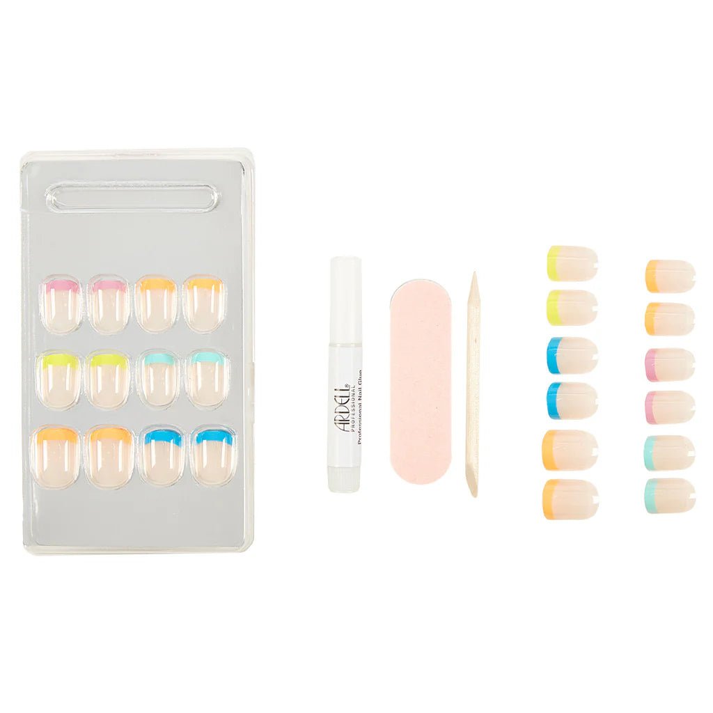Ardell Nail Addict - French Rainbow False Nails - Branded Beauty