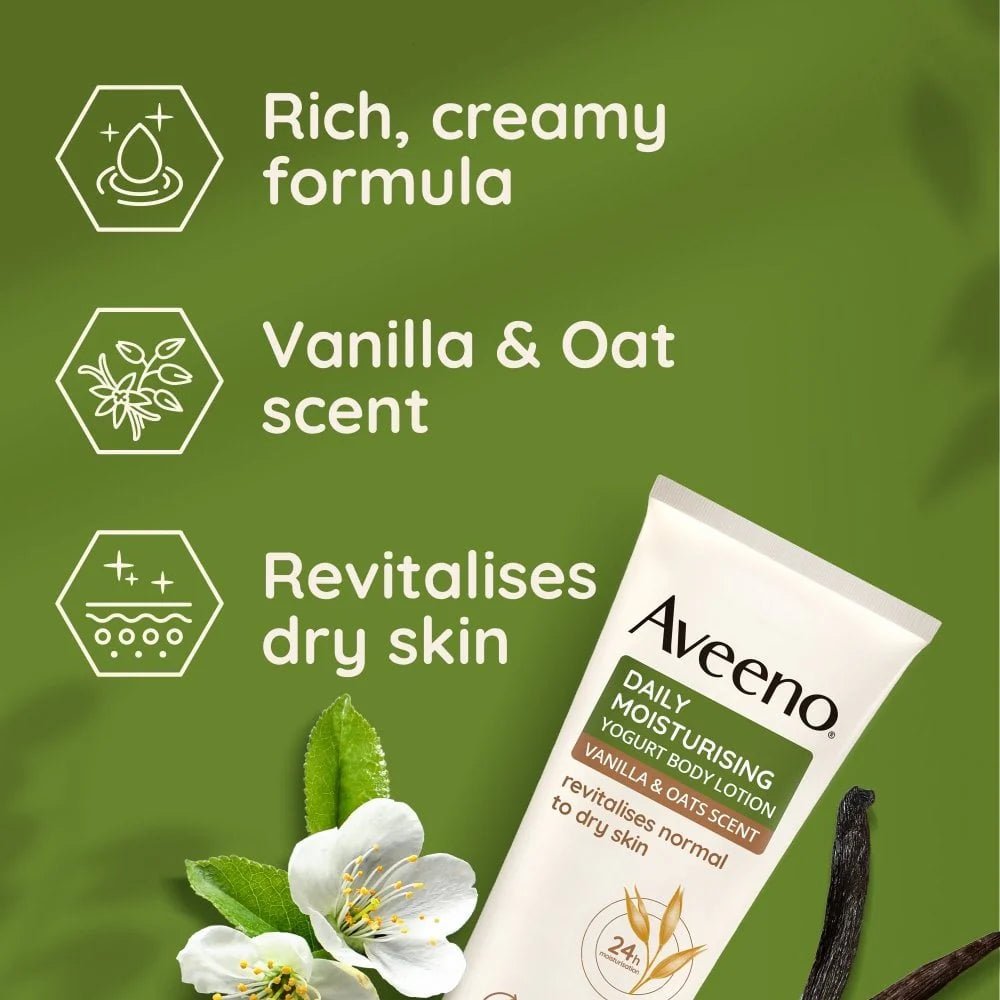 Aveeno Body Cream 200ml - Vanilla and Oats - Branded Beauty