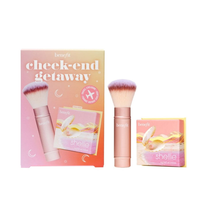 BENEFIT CHEEK - END GETAWAY SET : SHELLIE BLUSH 6G + BRUSH - Branded Beauty