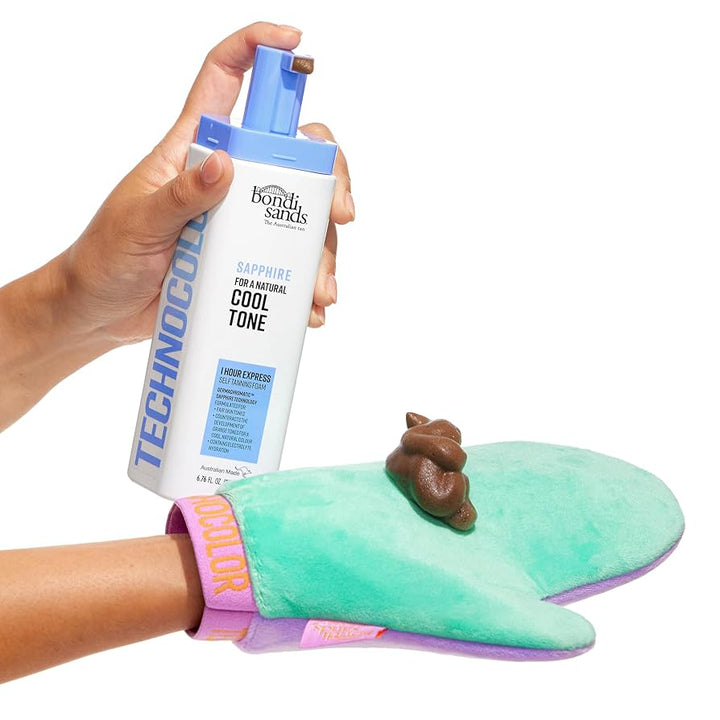 Bondi Sands Techno - colour Self Tanning Foam - Sapphire 200ml - Branded Beauty