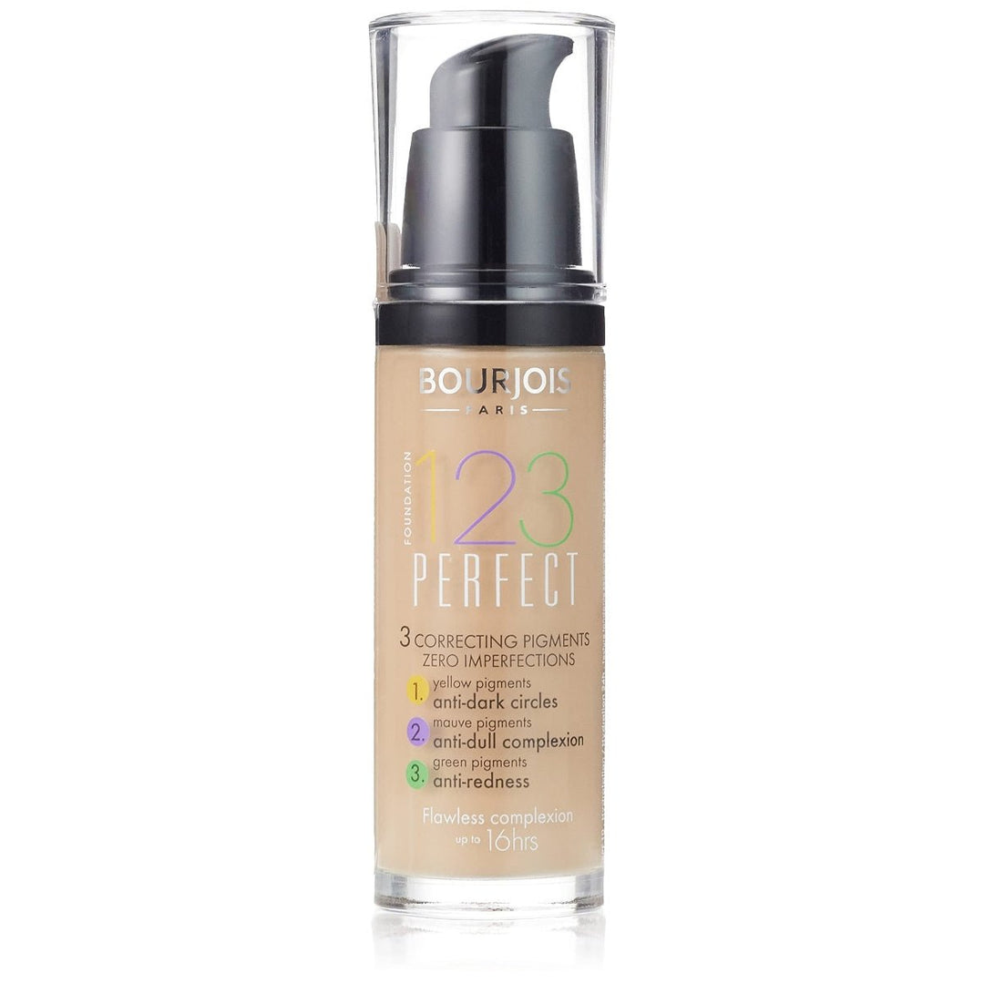 Bourjois 123 Perfect Foundation Flawless Complexion Up To 16Hr - 52 Vanilla - Branded Beauty