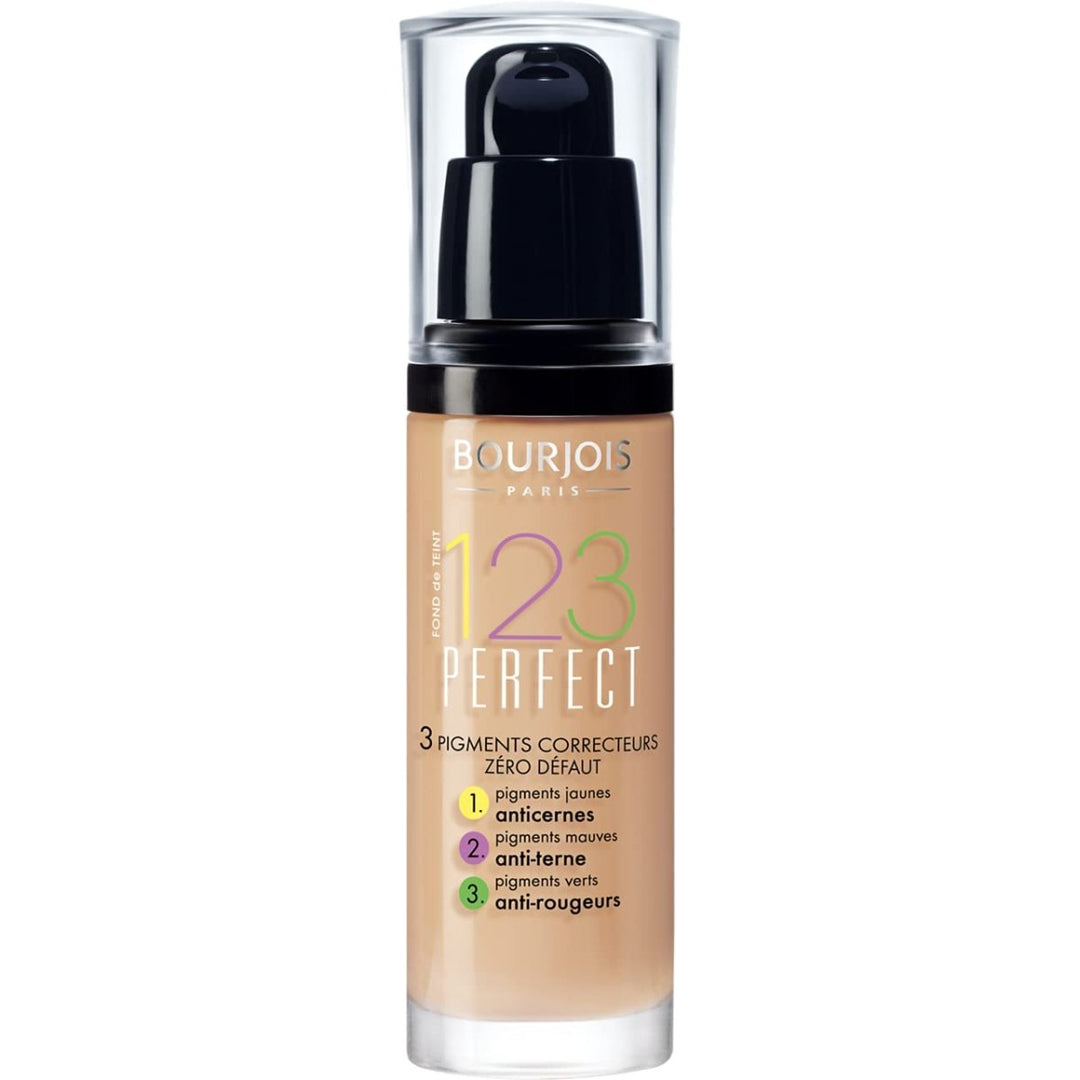 Bourjois 123 Perfect Foundation Flawless Complexion Up To 16Hr - 53 Light Beige - Branded Beauty