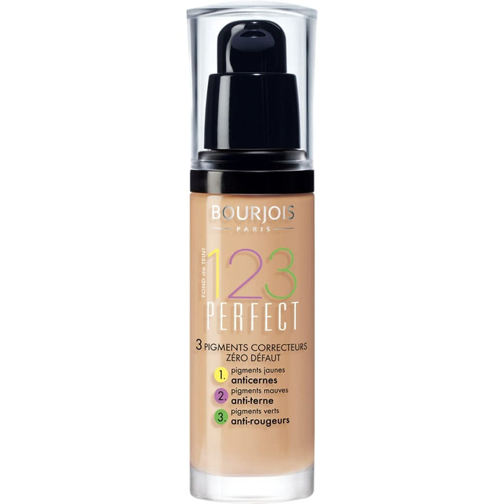 Bourjois 123 Perfect Foundation Flawless Complexion Up To 16Hr - 53 Light Beige - Branded Beauty