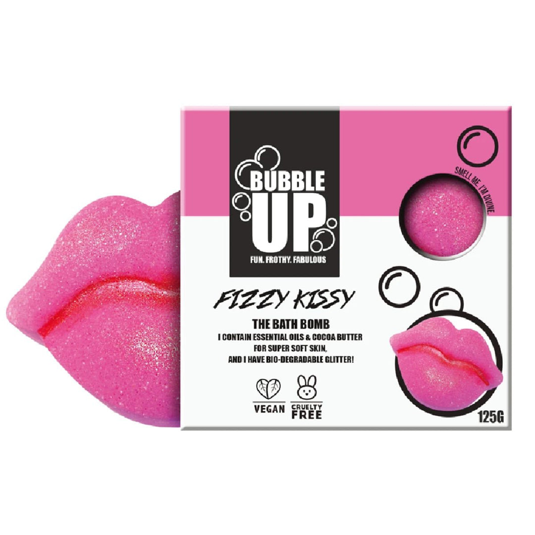 BUBBLEUP BATH BOMB - FIZZY KISSY (LIPS) - Branded Beauty