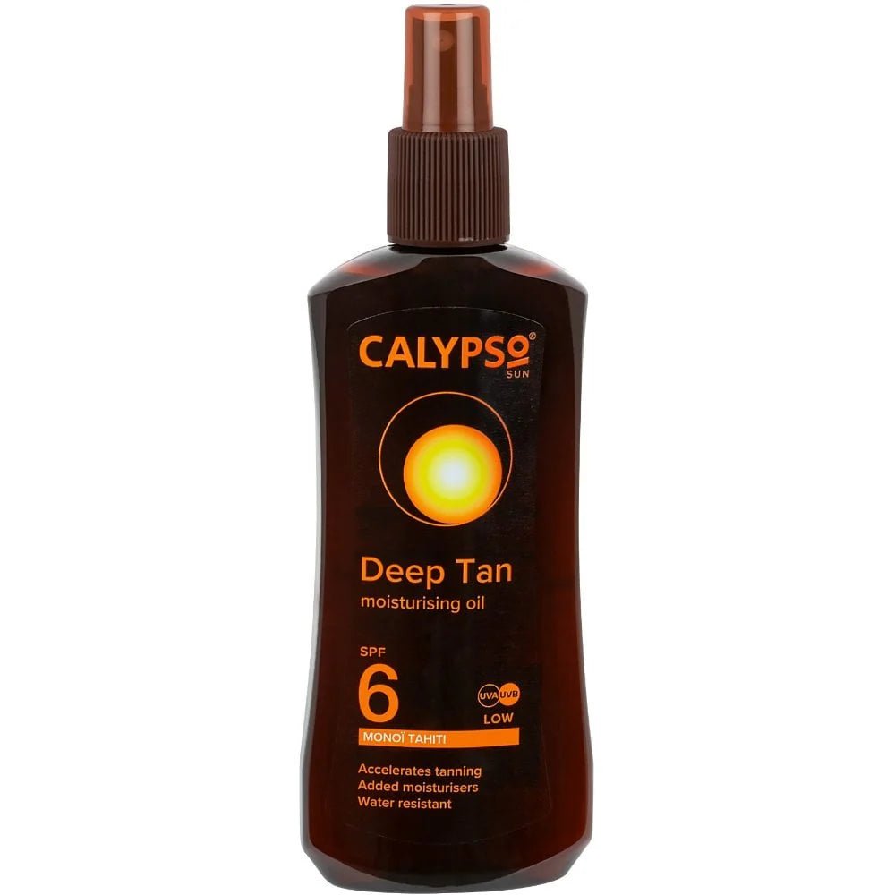 Calypso Deep Moisturising Tan Accelerator Oil Spray - SPF6 200ml - Branded Beauty