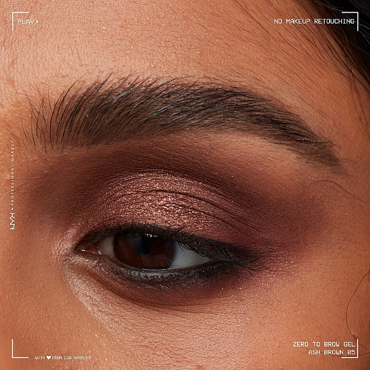 NYX Zero To Brow Longwear Waterproof  Eyebrow Gel  - 05 Ash Brown
