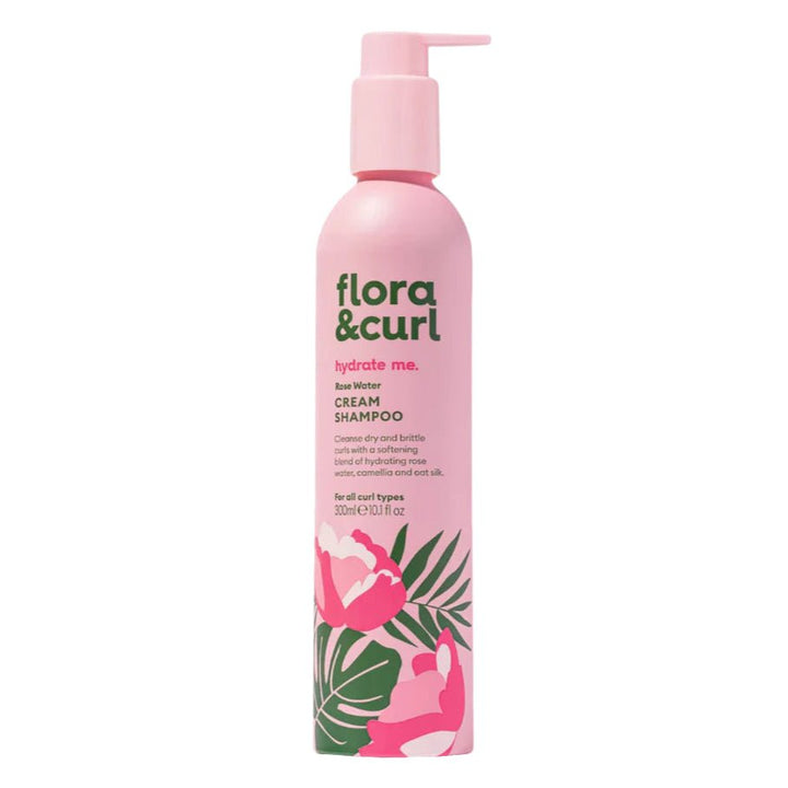 Flora and Curl Cream Shampoo - Rosewater 300ml - Branded Beauty