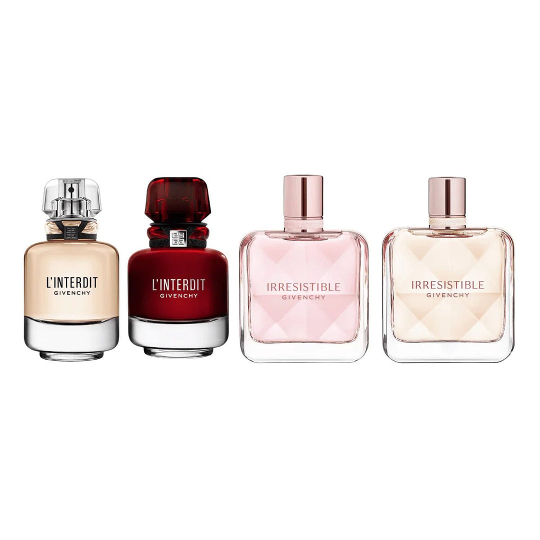 Givenchy Mini Set: L'interdit EDP 9ml + L'interdit Rouge EDP 9ml + Irresistible EDP 9ml + Irresistible Velvet EDP 9ml - Branded Beauty