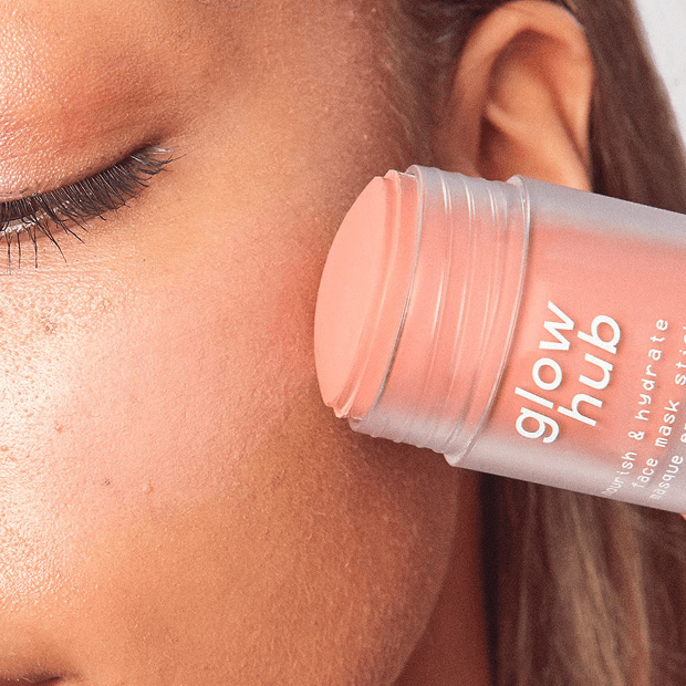 Glow Hub Face Mask Stick Nourish and Hydrate with Hyaluronic acid - Peach and Coconut 35g - Branded Beauty