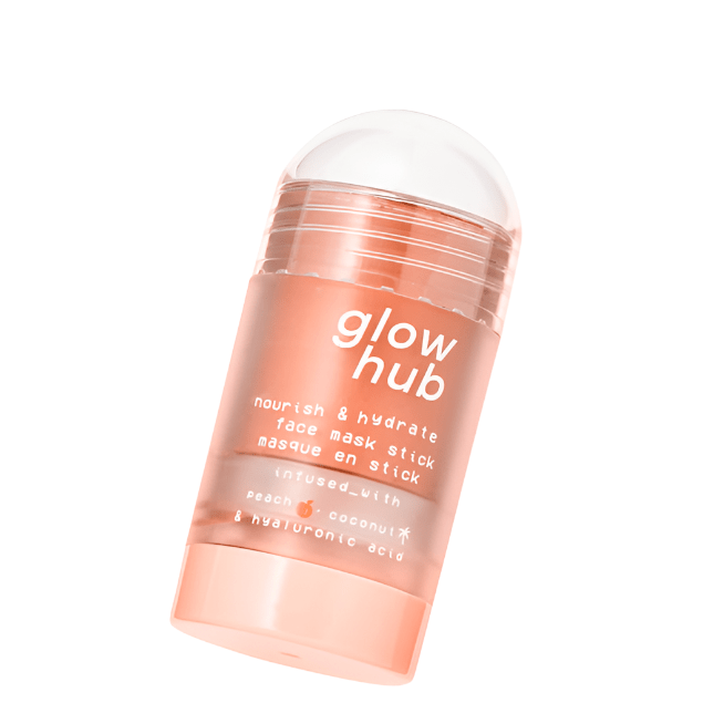 Glow Hub Face Mask Stick Nourish and Hydrate with Hyaluronic acid - Peach and Coconut 35g - Branded Beauty
