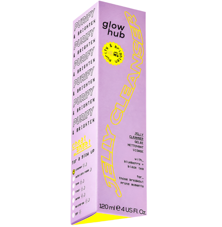 Glow Hub Purifying and Brightening Jelly Cleanser - Blueberry and Black Tea 120ml - Branded Beauty