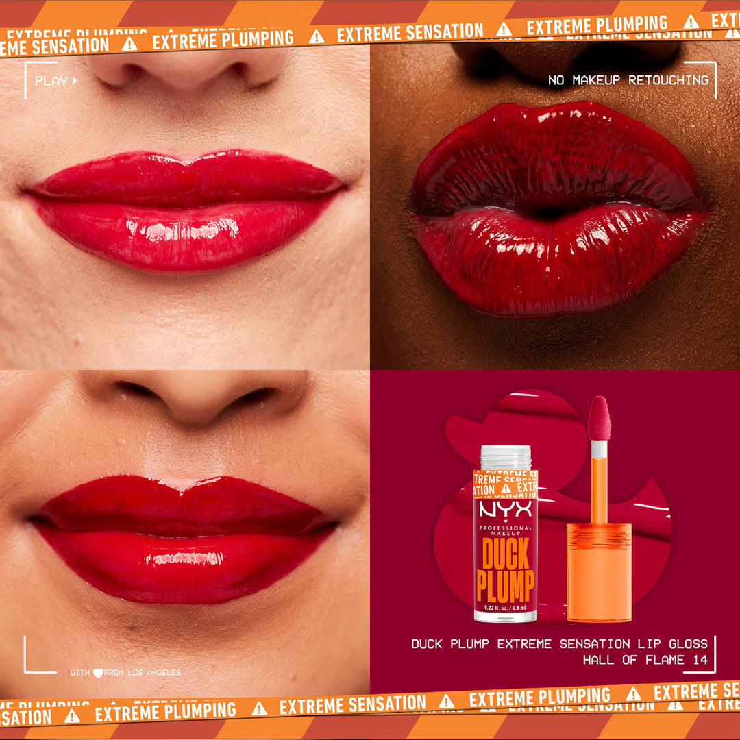 NYX Duck Plump High Pigment Lip Gloss - 14 Hall Of Flame