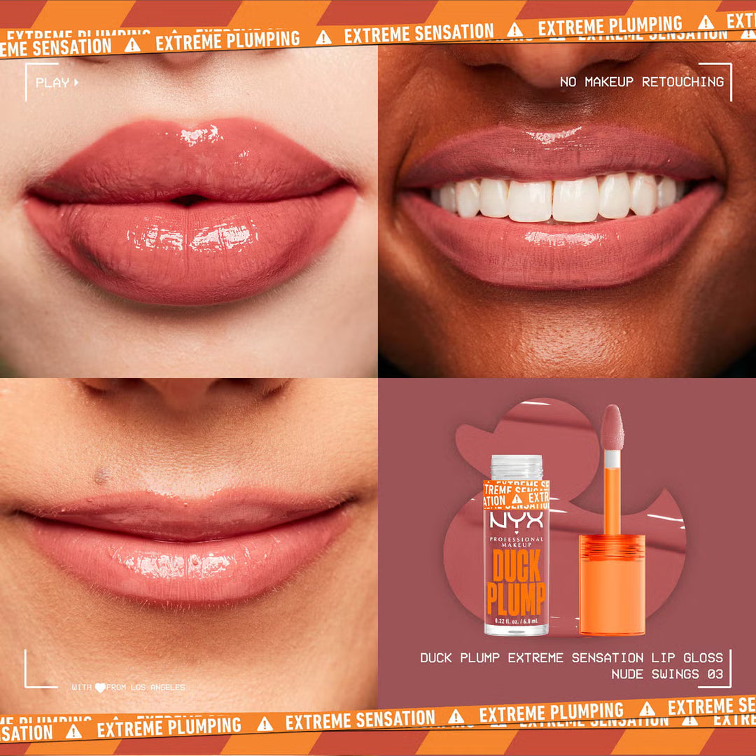 NYX Duck Plump High Pigment Lip Gloss - 03 Nude Swings
