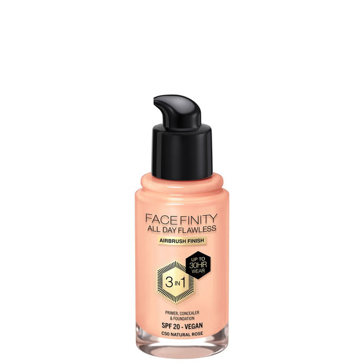 Max Factor Face Finity 3 In 1 All Day Flawless Foundation - 50 Natural