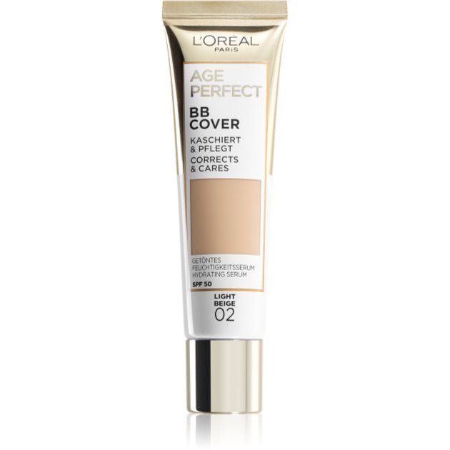 L'Oreal Age Perfect BB Cover Foundation - 02 Light Beige - Branded Beauty