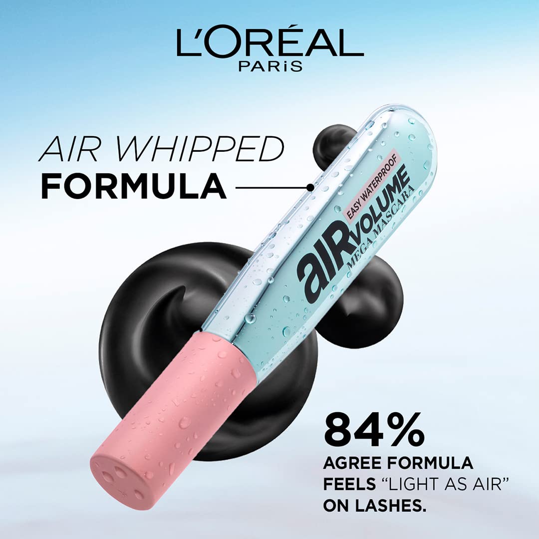 L'Oreal Air Volume Waterproof Mascara - Black - Branded Beauty