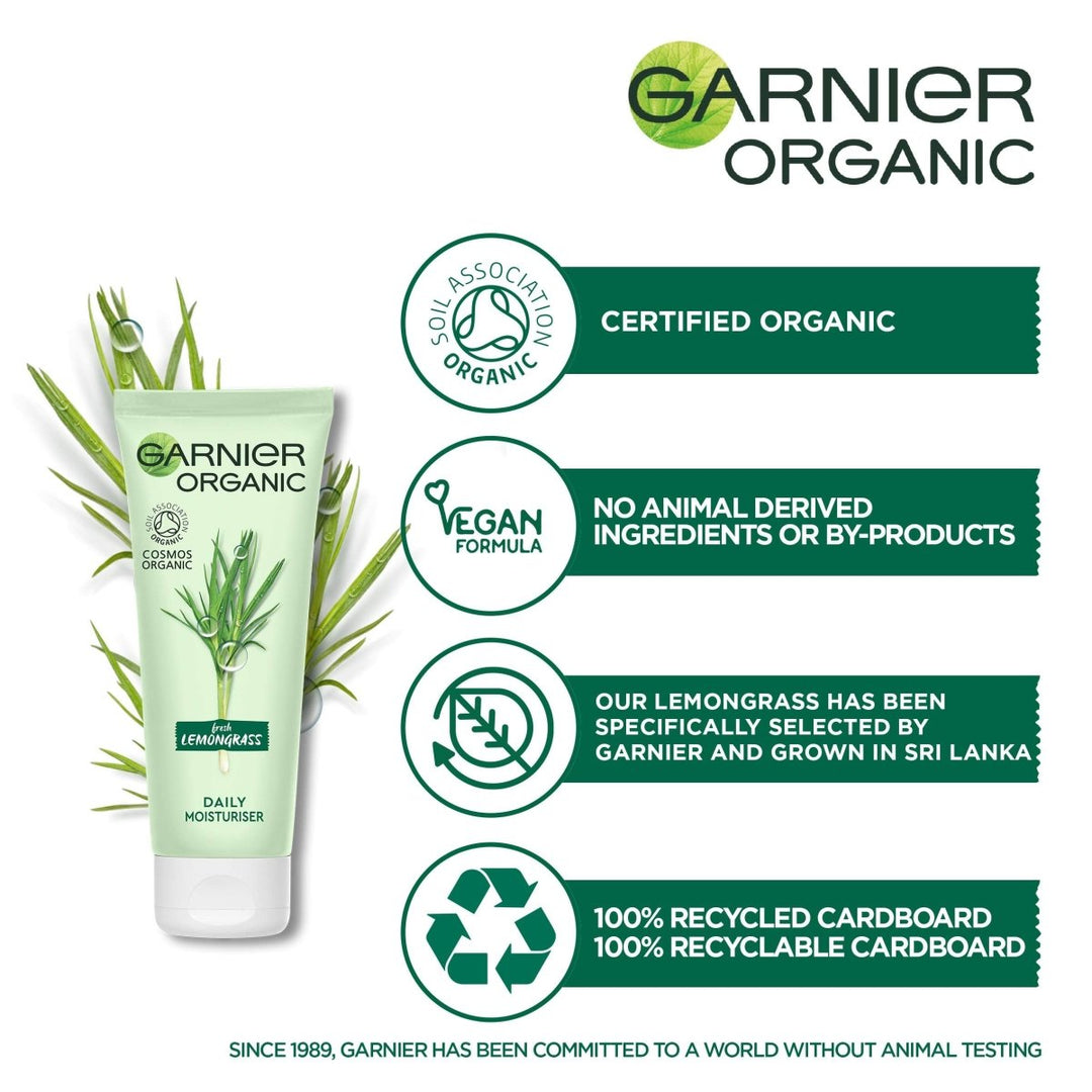 L'Oreal Garnier Organic Balancing Moisturiser Lemon Grass - 50ml - Branded Beauty