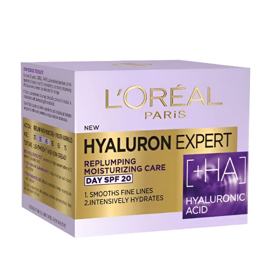 L'Oreal Hyaluron Expert Relumping Moisturising Day Cream SPF20 50ml - Branded Beauty