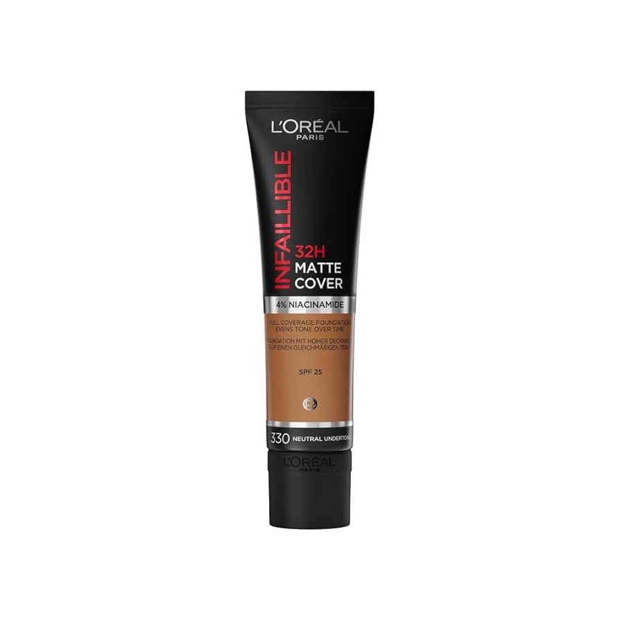 L'Oreal Infaillible 32H Matte Cover Foundation - 330 Neutral Undertone - Branded Beauty