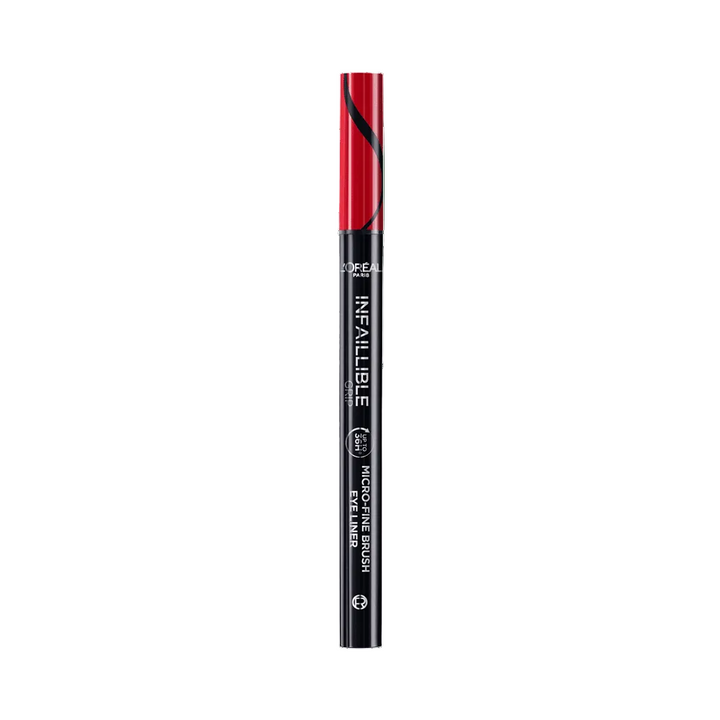 L'Oreal Infaillible Grip Micro - Fine Brush Eye Liner - 01 Obsidian Black - Branded Beauty