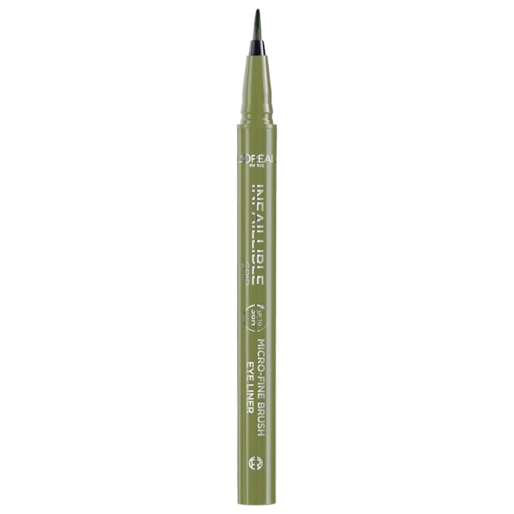 L'Oreal Infaillible Micro - Fine Brush Eye Liner - 05 Sage Green - Branded Beauty