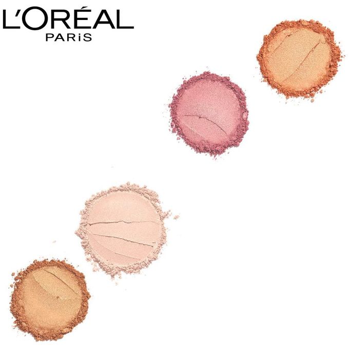 L'Oreal La Vie En Glow Highlighting Powder Palette - 01 Warm Glow - Branded Beauty