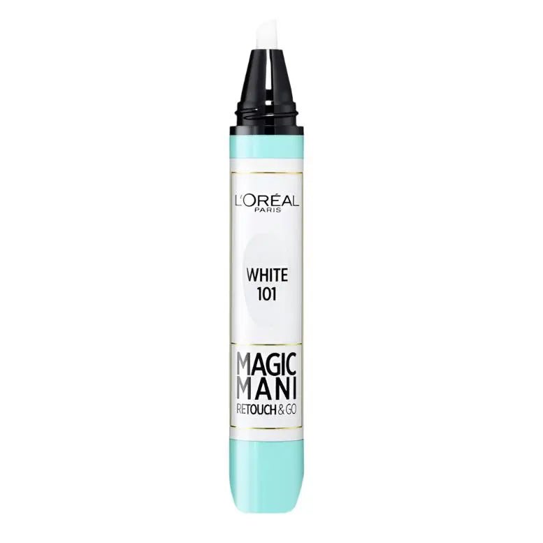 L'Oreal Magic Mani Retouch & Go Nail Polish - 101 White - Branded Beauty