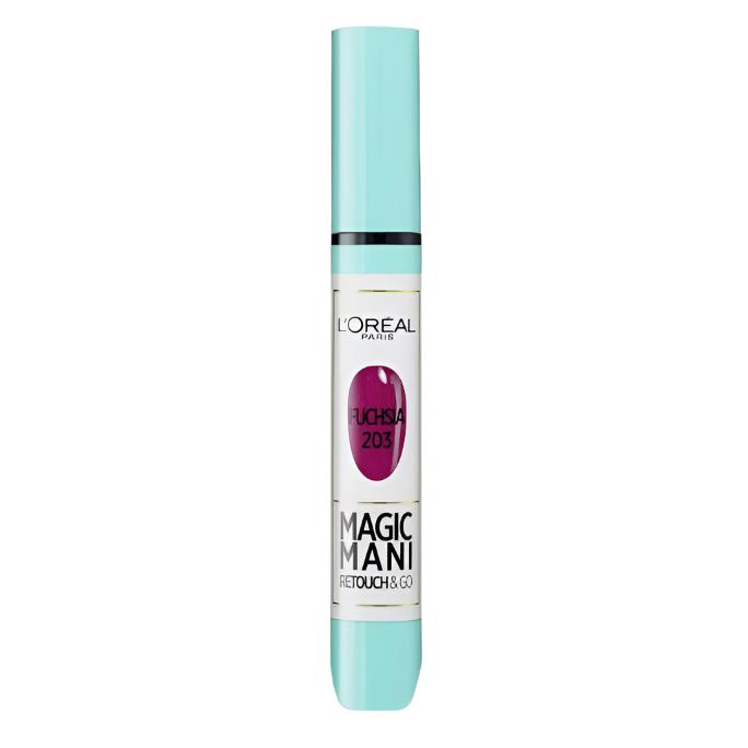 L'Oreal Magic Mani Retouch & Go Nail Polish - 203 Fuchsia - Branded Beauty