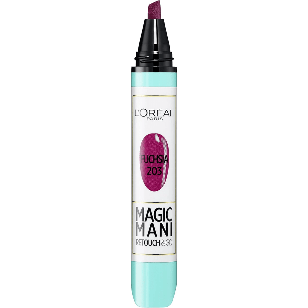 L'Oreal Magic Mani Retouch & Go Nail Polish - 203 Fuchsia - Branded Beauty