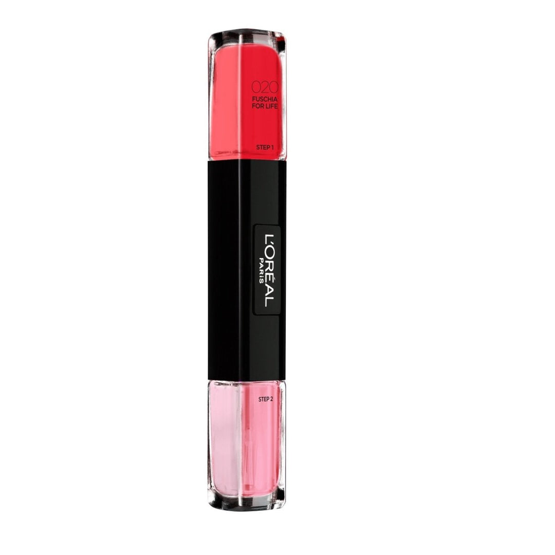 L'Oreal Paris Gel Effect Nail Polish Duo - 020 Fuschia for Life - Branded Beauty