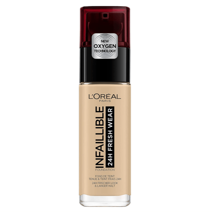 L'Oreal Paris Infaillible 24H Fresh Wear Liquid Foundation - 100 Linen - Branded Beauty