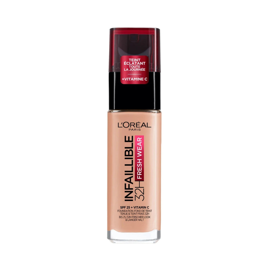L'Oreal Paris Infaillible 24H Fresh Wear Liquid Foundation - 30 Rose Pearl - Branded Beauty